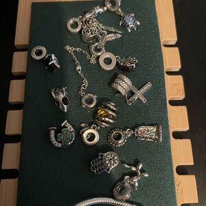 Silver Charm Bracelet with Assorted Charms